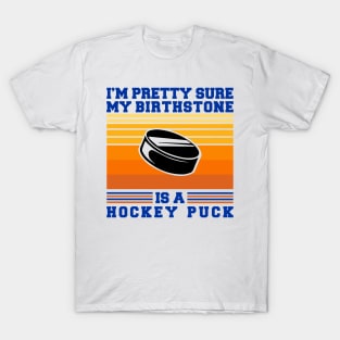 Hockey Puck Birthstone T-Shirt